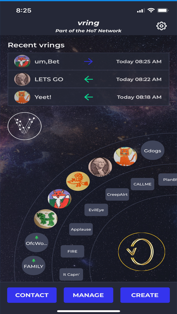 vring secretive vibe messages