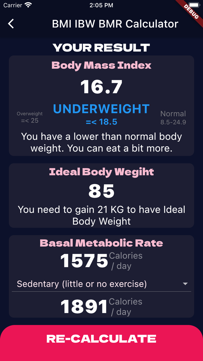 BMI IBW Calculator