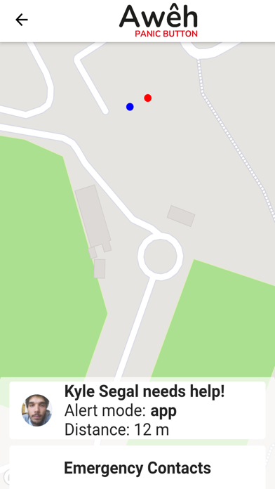 Awêh Panic Button Screenshot