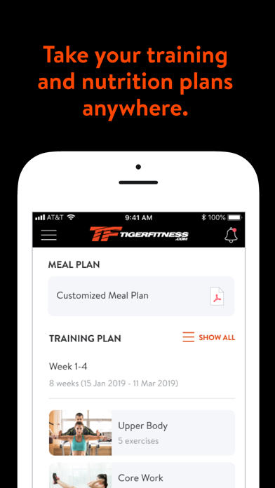 Tiger Fitness Trainer Screenshot