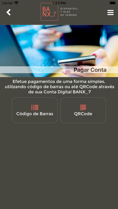 Banx7 - Conta Digital Screenshot