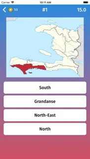 haiti: departments map game iphone screenshot 3