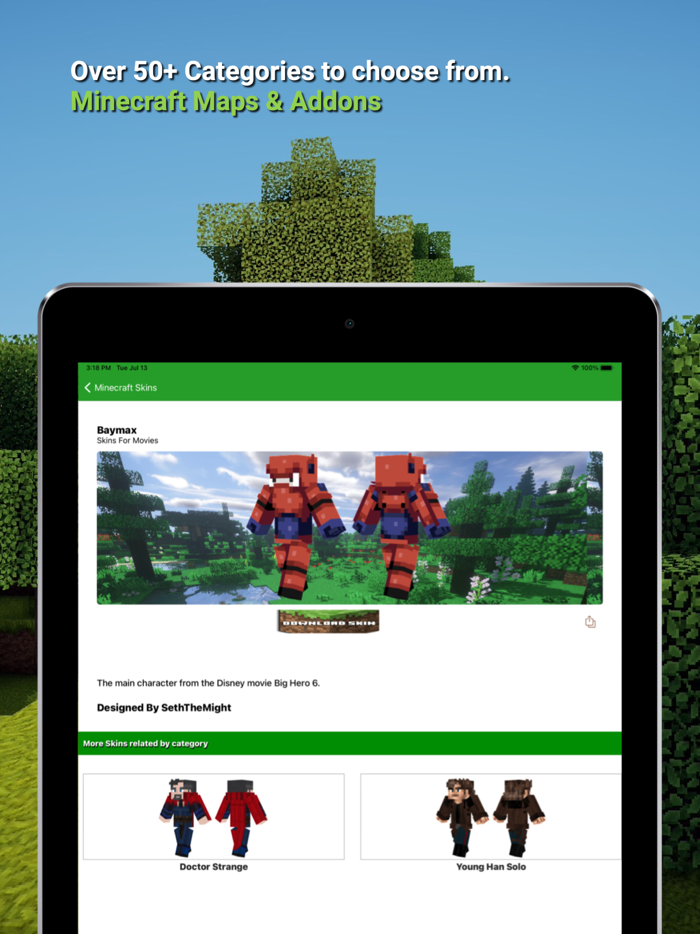 Addons for Minecraft PE - Skin