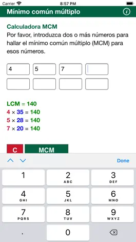 Game screenshot Mínimo común múltiplo hack
