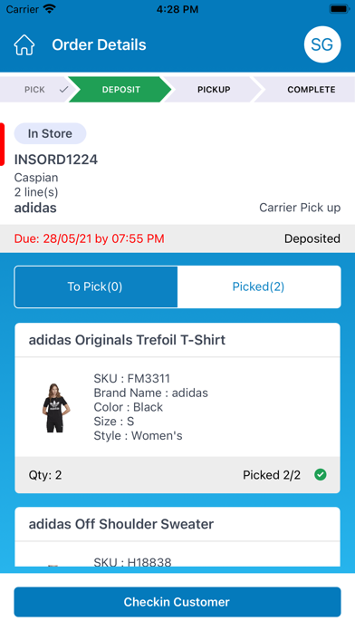 Luminate Order Fulfillment Screenshot