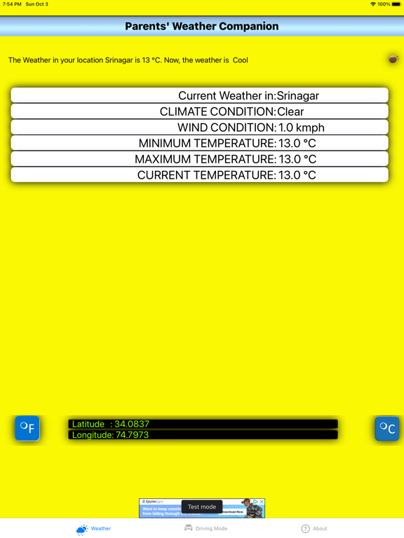 Screenshot #4 pour Parental Weather Companion