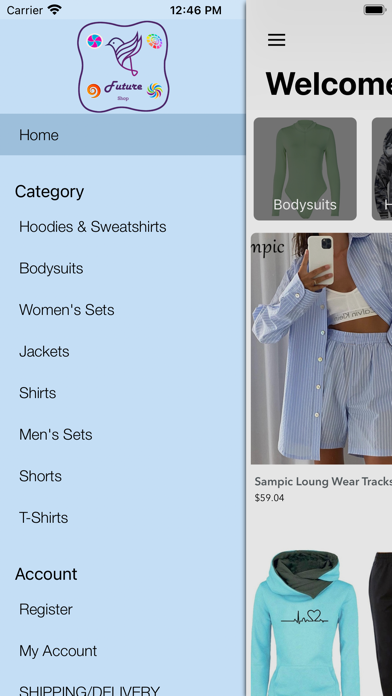 Future Clothing Shop Fashion Screenshot