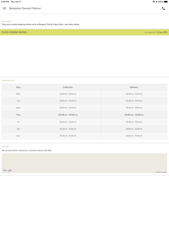 Stewarton Dessert Parlour