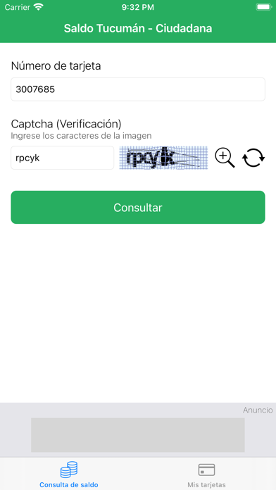 Saldo Colectivos Tucumán Screenshot