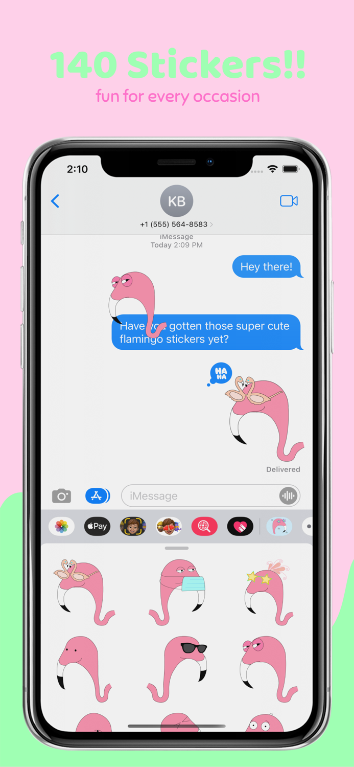 Funny Pink Flamingo Stickers