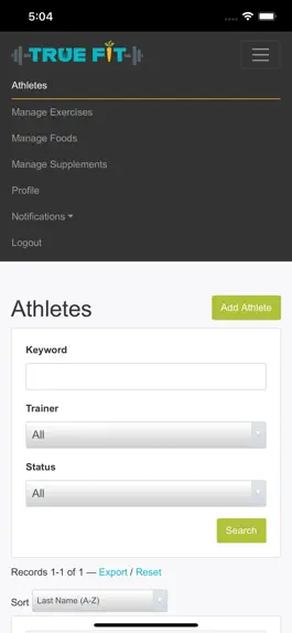 Game screenshot True Fit Training & Nutrition apk