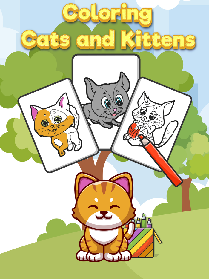 Coloring cats and kittens