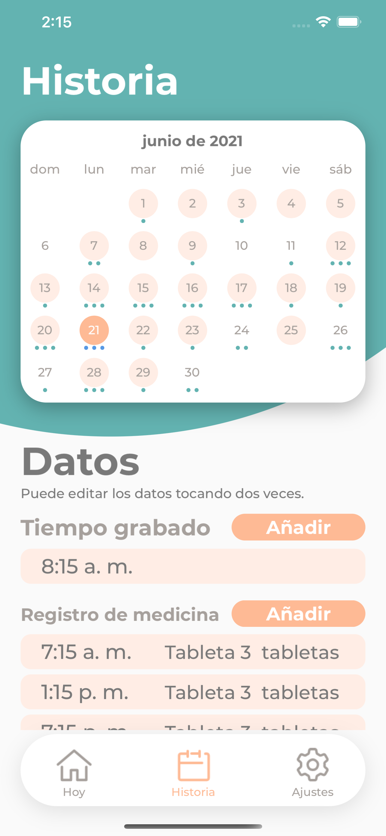 Registro de estreñimiento
