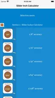 slider inches calculator iphone screenshot 1