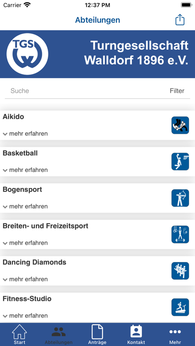 TGS Walldorf 1896 e.V. Screenshot