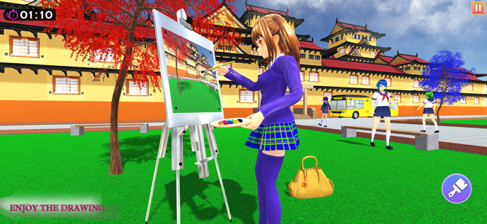 Anime Girl Life High School 3D