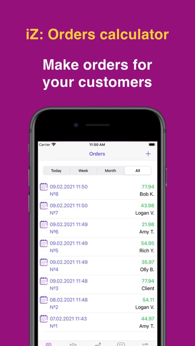 iZ: Orders calculator Screenshot