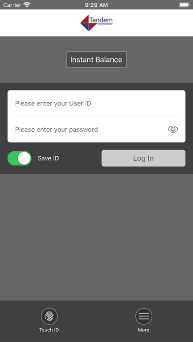 Tandem Federal Credit Union Screenshot