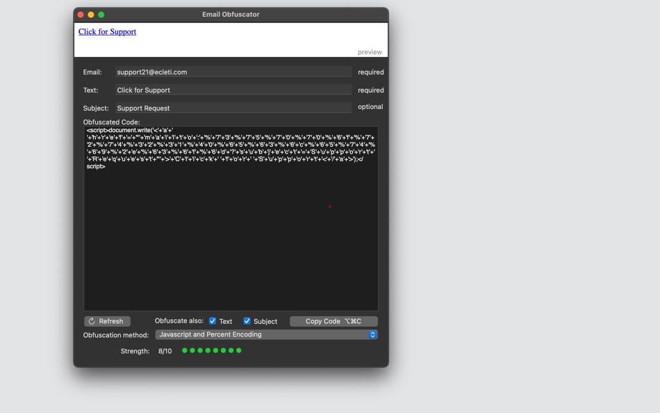#10. Email Obfuscator (macOS) 게시자: Roberto Panetta
