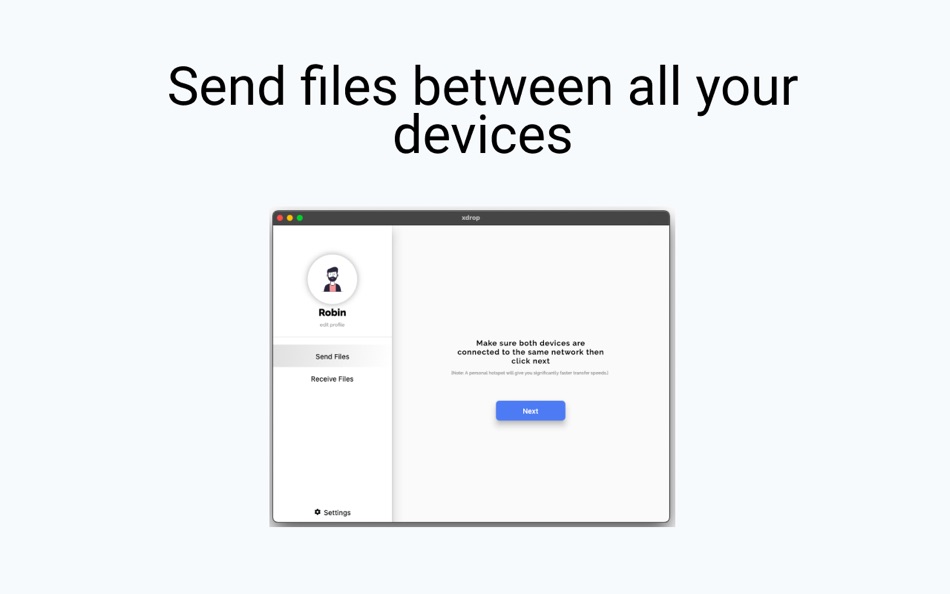 #1. Xdrop - File Transfer (macOS) 由: Project X Co