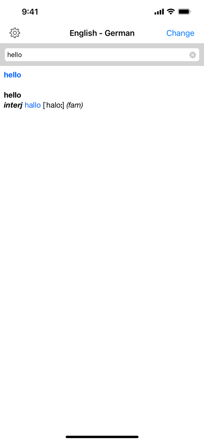 German Dictionary – Translator