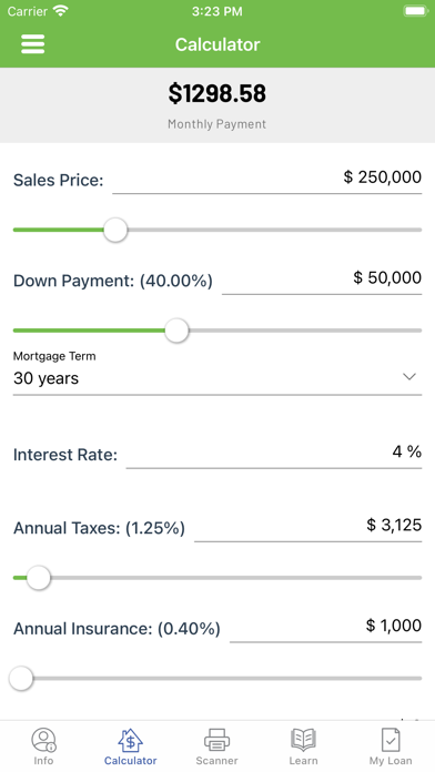 Cabrales Mortgage Screenshot