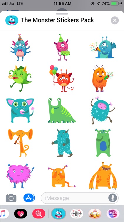 The Monster Stickers Pack