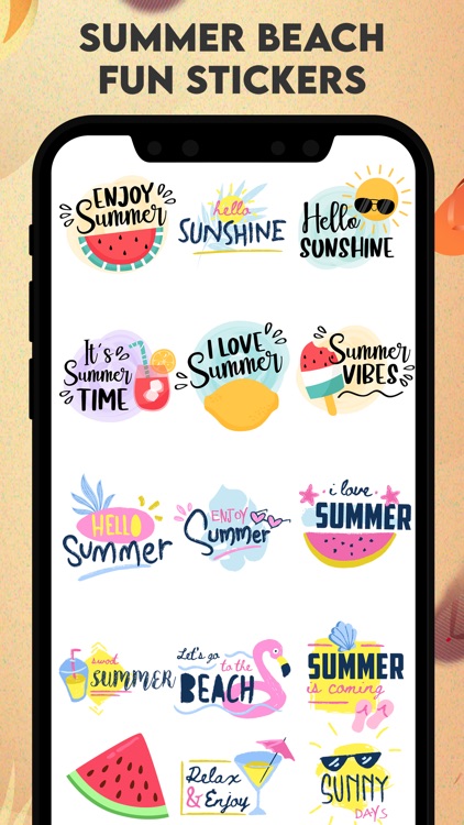 Summer Beach Fun Stickers