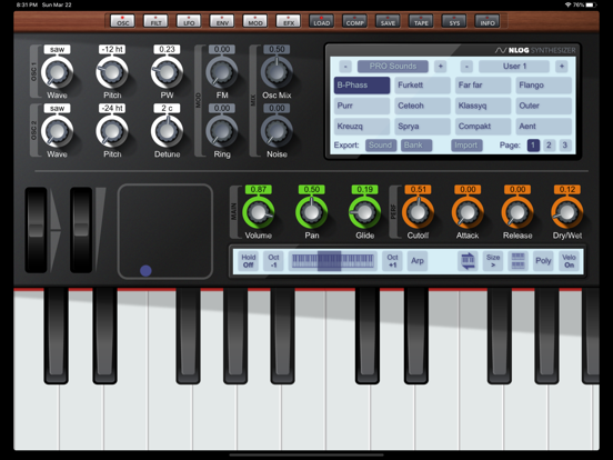 Screenshot #1 for NLogSynth PRO