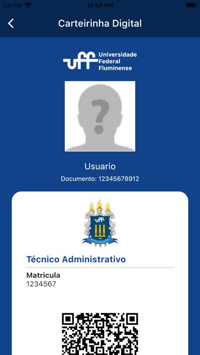 Carteirinha Digital UFF Screenshot