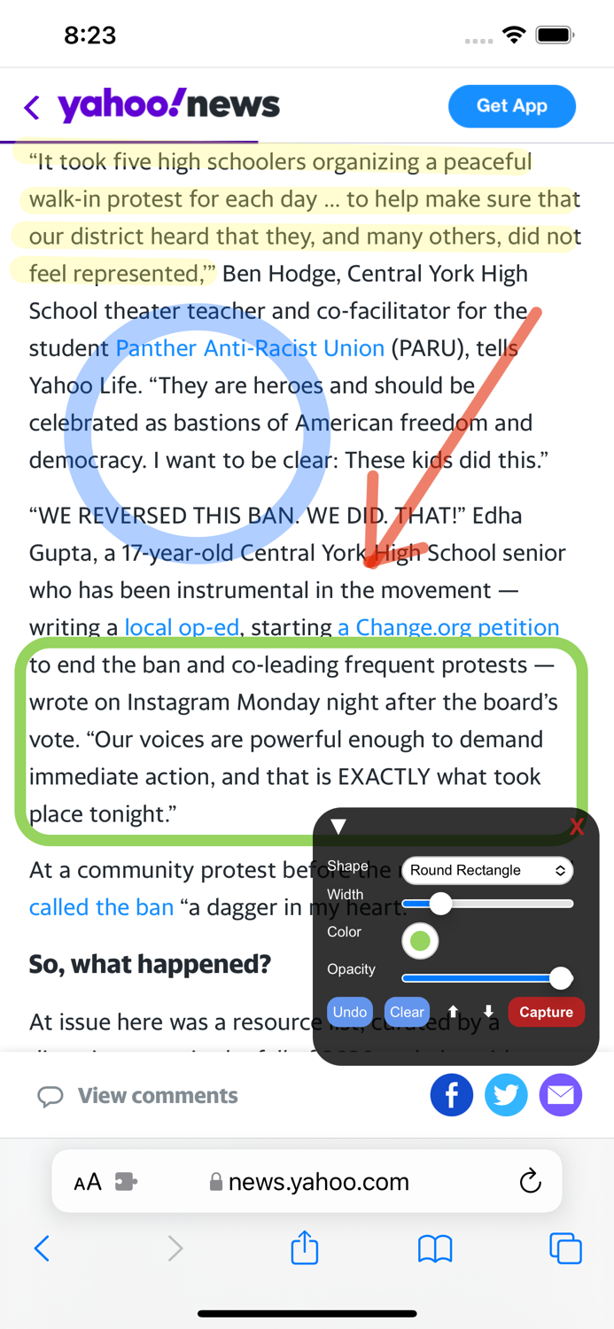 Draw on Web Pages for Safari
