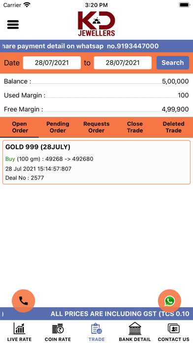 KD Jewellers Screenshot