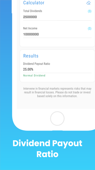 Dividend Calculators Screenshot