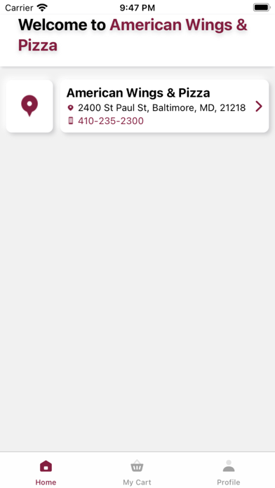 American Wings & Pizza Screenshot