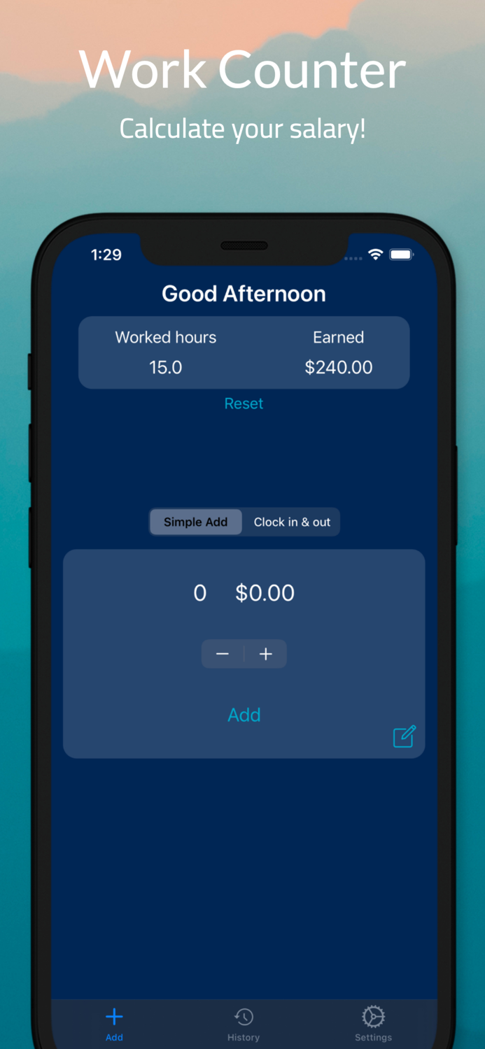 Work Counter Hours Tracker