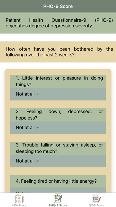 Pocket Depression Test Screenshot