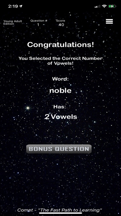 Young Adult - Comet Spelling screenshot-3