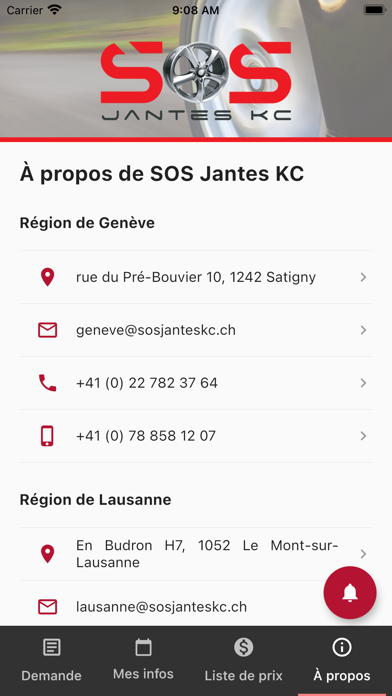 Télécharger SOS Jantes KC pour iPhone / iPad sur l'App Store (Utilitaires)