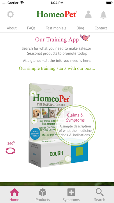 HomeoPet Natural Pet Care App Screenshot