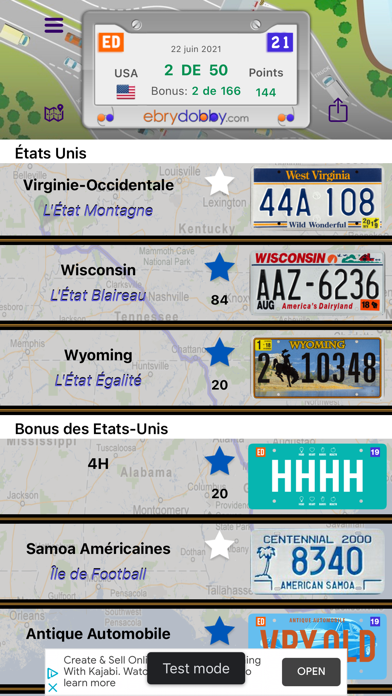 Screenshot #1 pour Plaques - Jeu de Voyage
