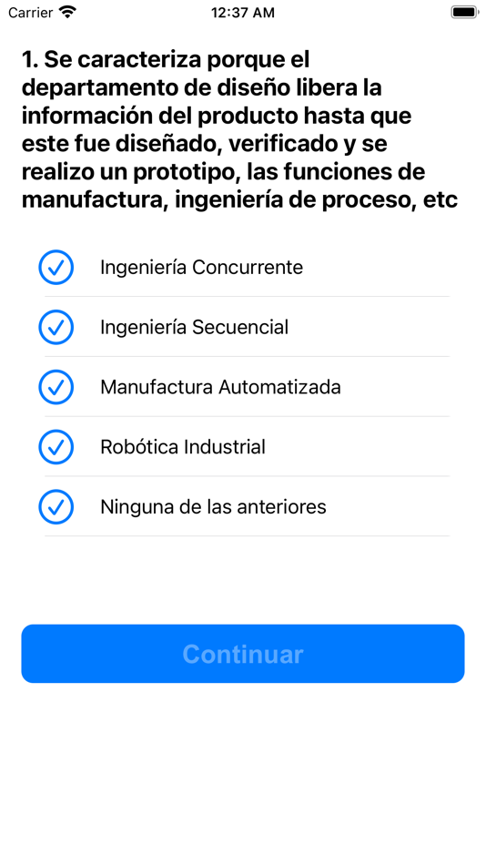 Quiz Diseño de Manufactura - 1.0 - (iOS)