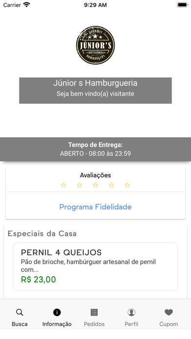 Junior Hamburgueria Screenshot 1 - AppWisp.com Junior Hamburgueria Screenshot 1 - AppWisp.com