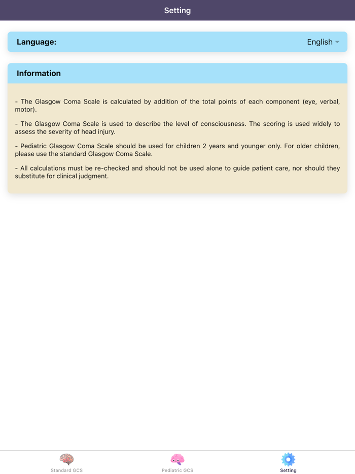 Glasgow Coma Scale - GCS