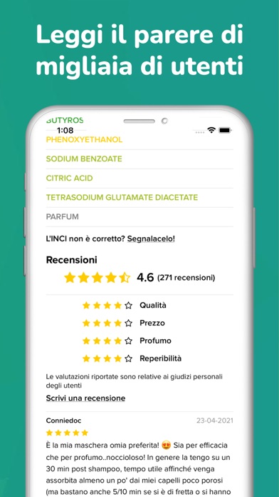 Greenity - Bio INCI Cosmetici Screenshot