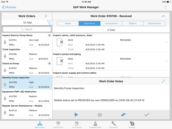 Screenshot #4 pour SAP Work Manager