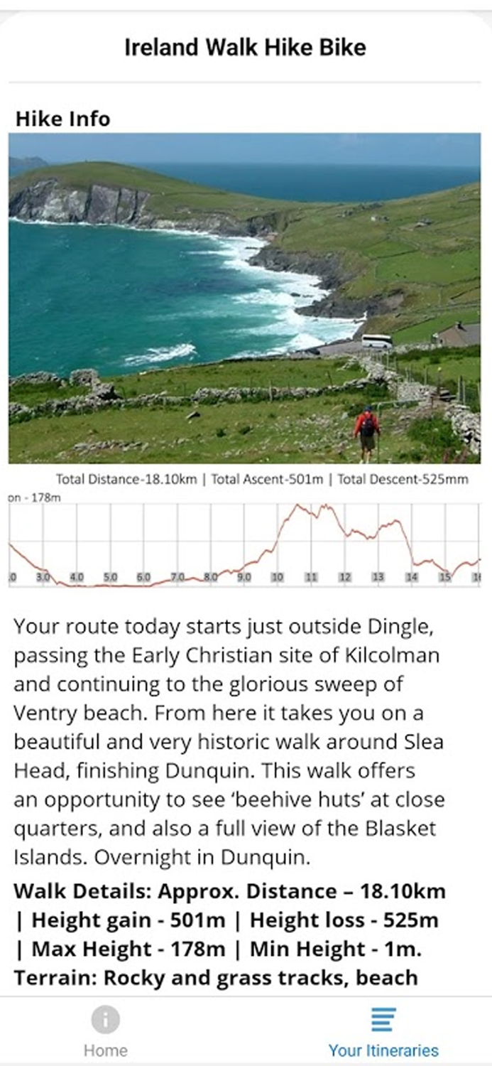 Ireland Walk Hike Bike App
