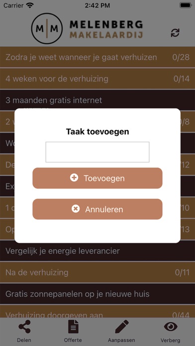 Melenberg Makelaardij Screenshot
