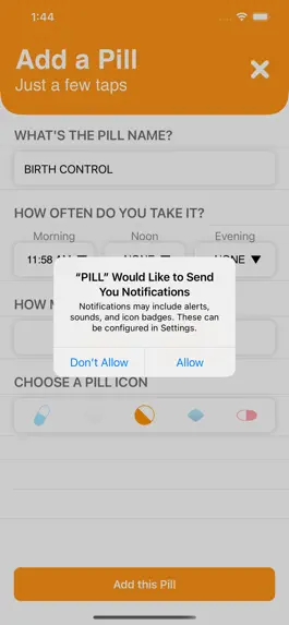 Game screenshot PILL - Medication Reminder App hack