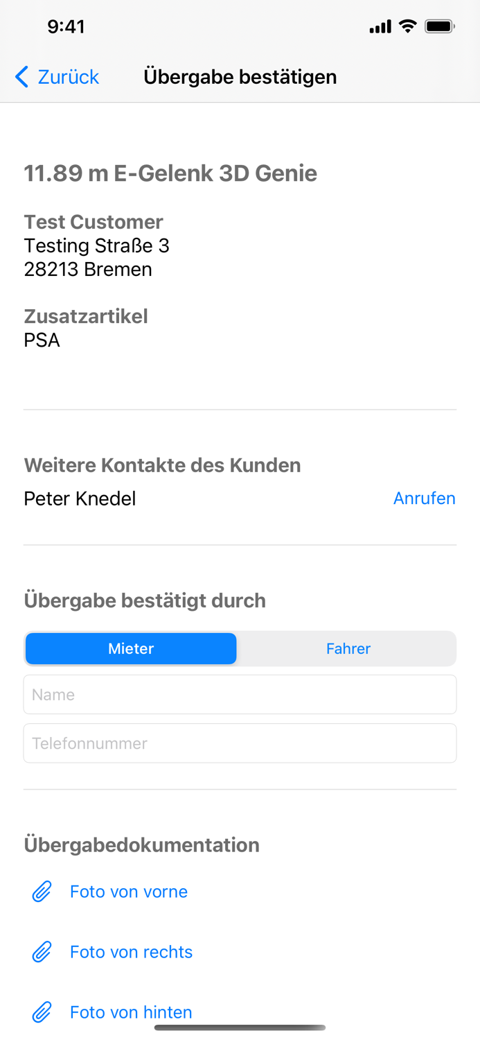 Mira - Papierlose Übergabe