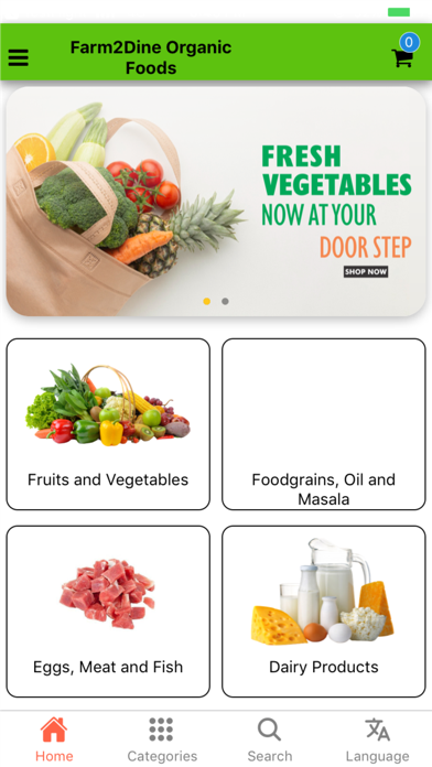 Farm2Dine Organic Foods Screenshot